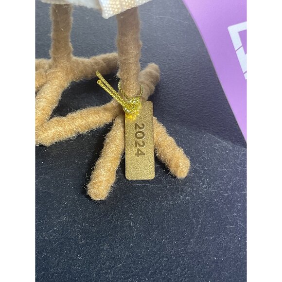 Decorative Spritz Fabric Bird In Hat & Glasses With Plaid Outfit For Home Decor - Picture 6 of 6